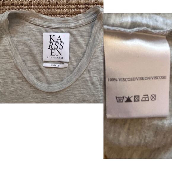 Zoe Karssen "Boy Toy" Tank Top | Graphic Tee | Gray Viscose Muscle Shirt S - Picture 7 of 7